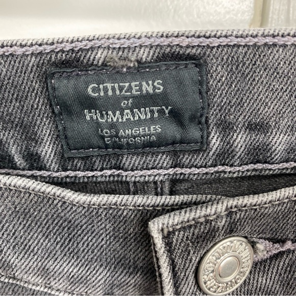 Citizens Of Humanity Jeans Demy Cropped Flare Date Night Pink Wave Size 26 Gray - Picture 4 of 8